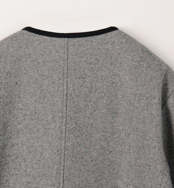 CABaN「CABaN ウールコットンダブルフェイス カラーレスジャケット」|ノーカラーコート|