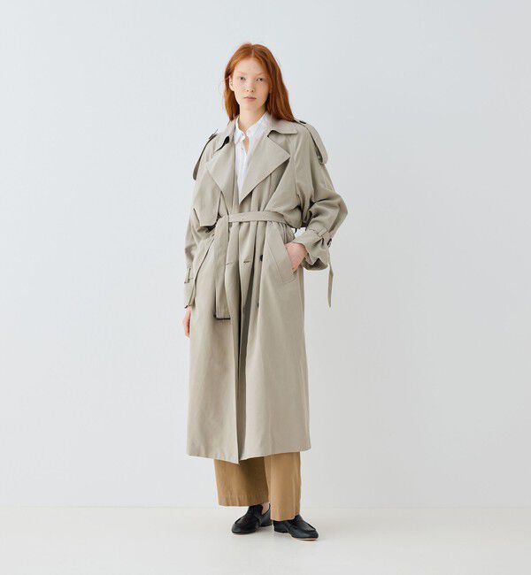 GALERIE VIE「ピーチクロス オーバートレンチコート」|トレンチコート|