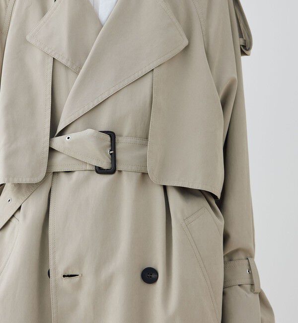 GALERIE VIE「ピーチクロス オーバートレンチコート」|トレンチコート|