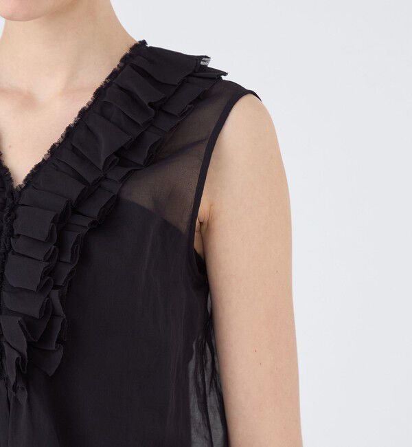 TOMORROWLAND collection「ルコットンオーガンジー スリーブレスブラウス」|シャツ・ブラウス|