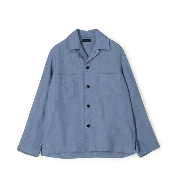 TOMORROWLAND MENS「ベルジャンリネン シャツブルゾン LIBECO」|ブルゾン・スタジャン|65 ブルー