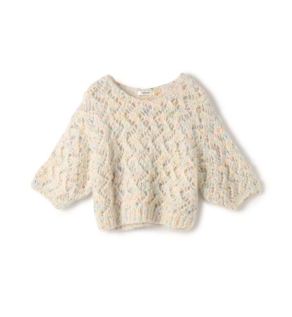 MACPHEE「カラーハンドハーフスリーブプルオーバー」|ニット・セーター|12 ホワイト系