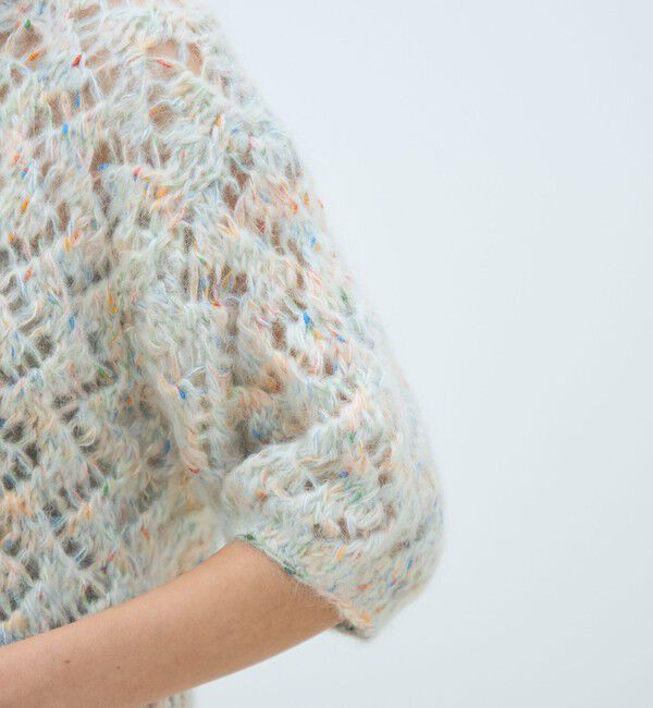 MACPHEE「カラーハンドハーフスリーブプルオーバー」|ニット・セーター|