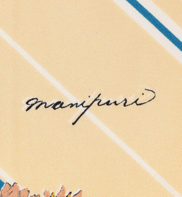 TOMORROWLAND GOODS「manipuri FLOWER STRIPE スカーフ」|バンダナ・スカーフ|