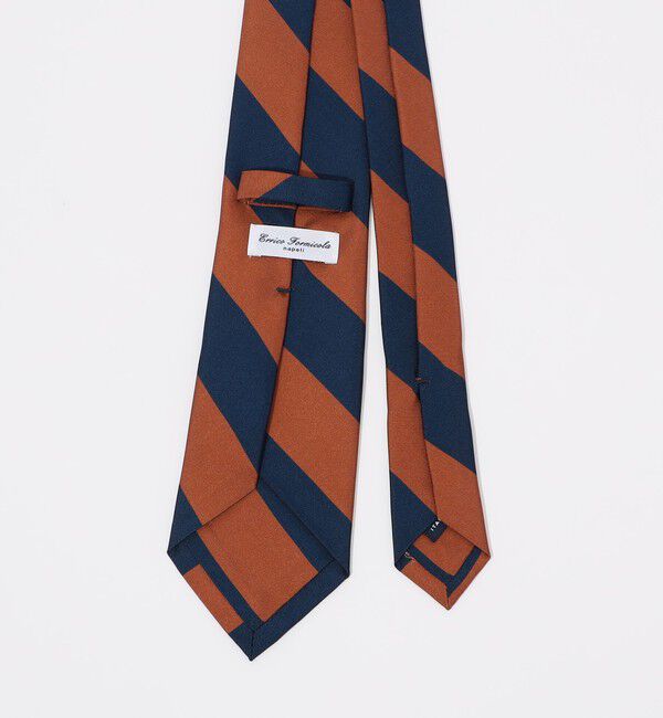 TOMORROWLAND GOODS「ERRICO FORMICOLA シルクプリント レジメンタルストライプ ネクタイ」|ネクタイ・蝶ネクタイ|