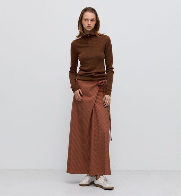 BACCA「エクストラファインメリノウール ジップアッププルオーバー」|ニット・セーター|