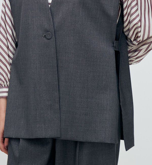 TOMORROWLAND collection「ラメグレー Vネックジレ」|ベスト・ジレ|