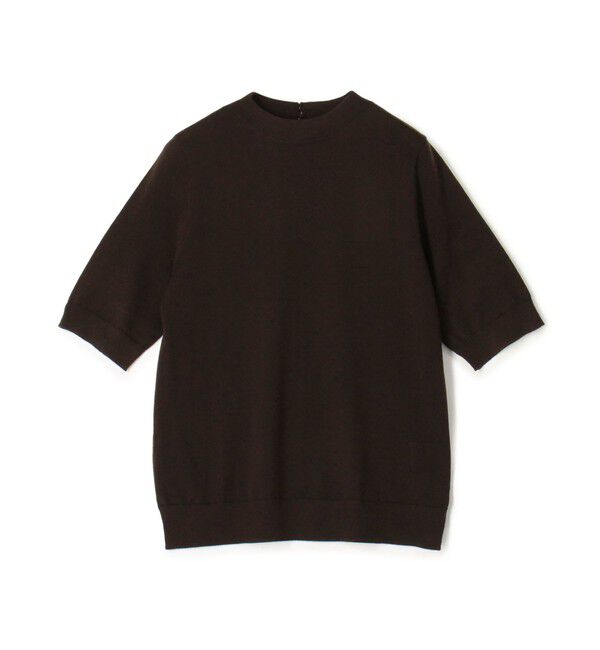 DES PRES「ウーステッドウール ハーフスリーブプルオーバー」|ニット・セーター|49 ダークブラウン