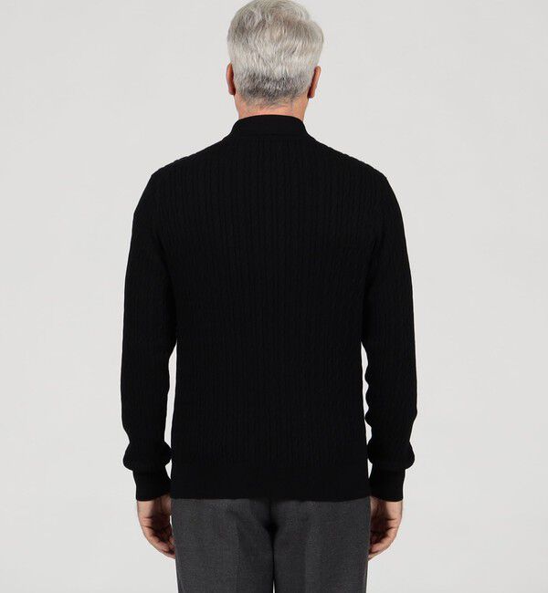 TOMORROWLAND MENS「コットンシルク ポロカラー ケーブルニット」|ニット・セーター|