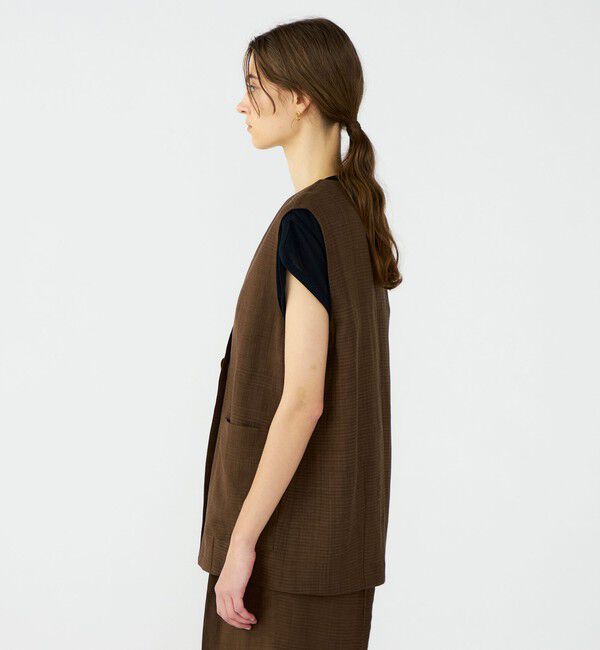 Ballsey「レーヨンリネンブッチャー コクーンジレ」|ベスト・ジレ|