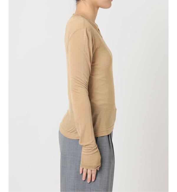  「ASHER SASKIA LONGSLEEVE MICRO V L266-J134：Tシャツ」|Tシャツ・カットソー|