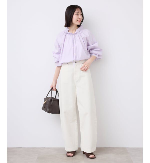 SLOBE IENA「《WEB限定/追加予約》LE DENIM カーブバギーデニムパンツ」|デニム|