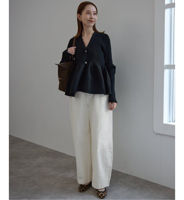 SLOBE IENA「《WEB限定/追加予約》LE DENIM カーブバギーデニムパンツ」|デニム|