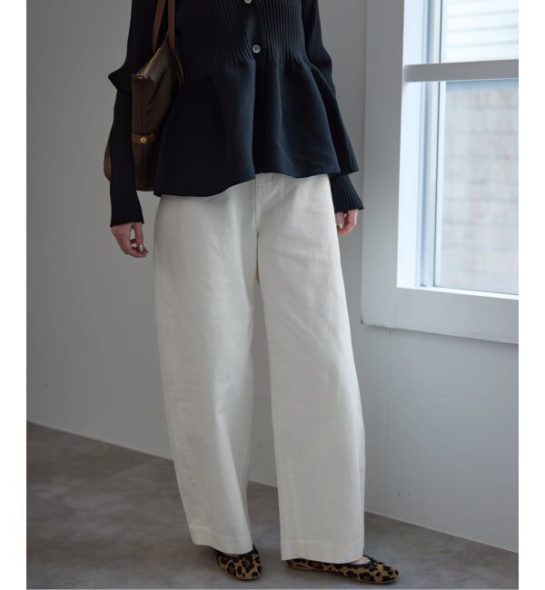 SLOBE IENA「《WEB限定/追加予約》LE DENIM カーブバギーデニムパンツ」|デニム|