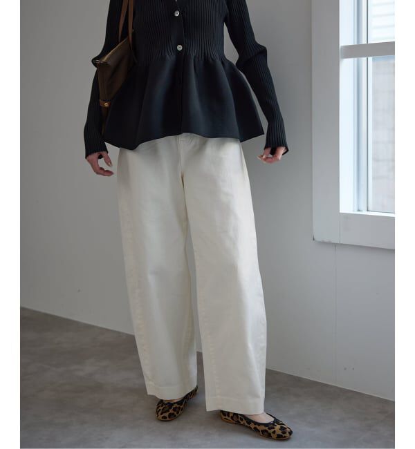 SLOBE IENA「《WEB限定/追加予約》LE DENIM カーブバギーデニムパンツ」|デニム|