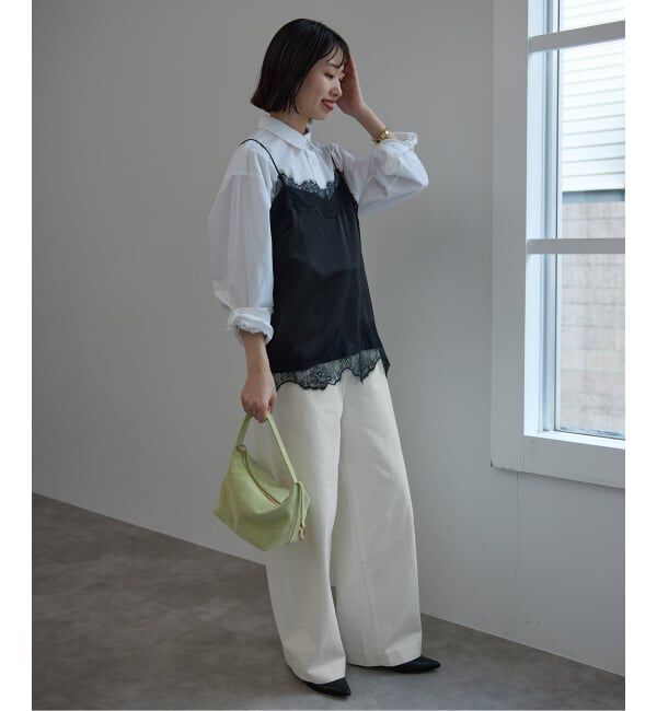 SLOBE IENA「《WEB限定/追加予約》LE DENIM カーブバギーデニムパンツ」|デニム|