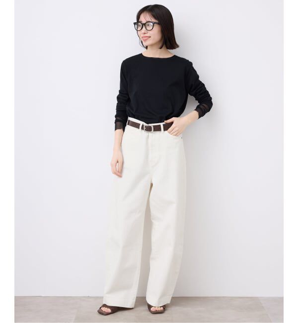 SLOBE IENA「《WEB限定/追加予約》LE DENIM カーブバギーデニムパンツ」|デニム|