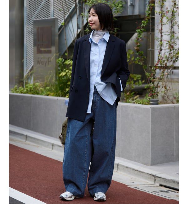 SLOBE IENA「《WEB限定/追加予約》LE DENIM カーブバギーデニムパンツ」|デニム|