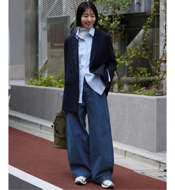 SLOBE IENA「《WEB限定/追加予約》LE DENIM カーブバギーデニムパンツ」|デニム|