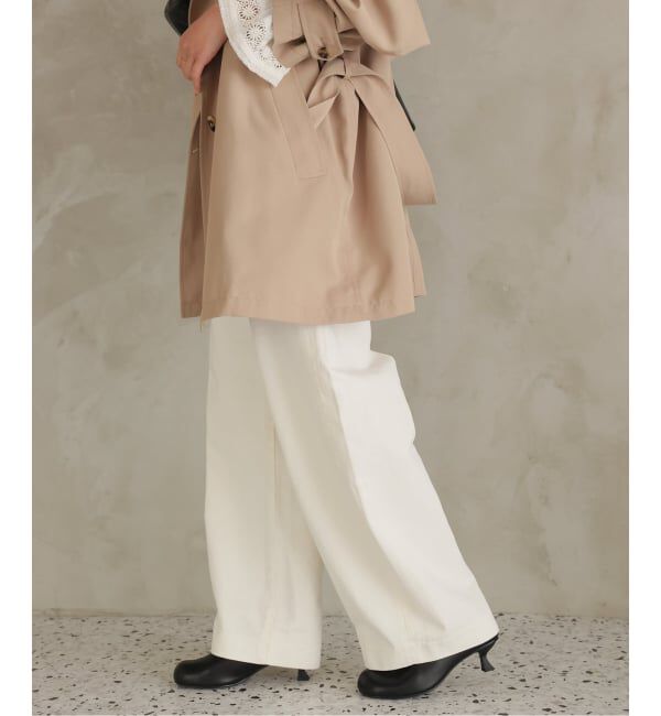 SLOBE IENA「《WEB限定/追加予約》LE DENIM カーブバギーデニムパンツ」|デニム|