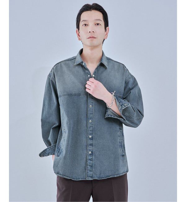 EDIFICE「LE JEAN DE EDIFICE 9オンス デニムシャツ」|デニムジャケット|ブルー B