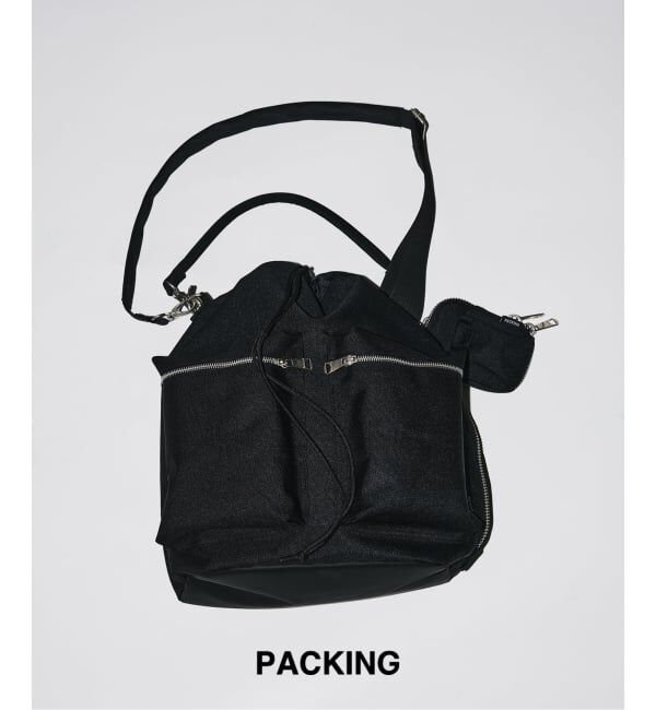 JOURNAL STANDARD relume「PACKING / パッキング 別注 2WAY ドローストリング ショルダーバッグ」|ショルダー・メッセンジャー|ブラック