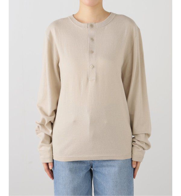 FRAMeWORK「EXTREME CASHMERE/エクストリームカシミヤ X herman C/CAヘンリーネック」|ニット・セーター|ベージュ