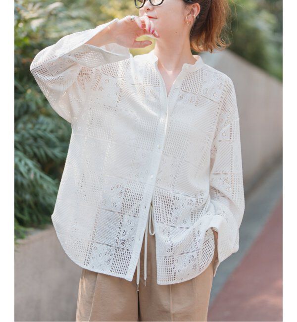 Spick and Span「《追加3》PEレースシャツ」|シャツ・ブラウス|