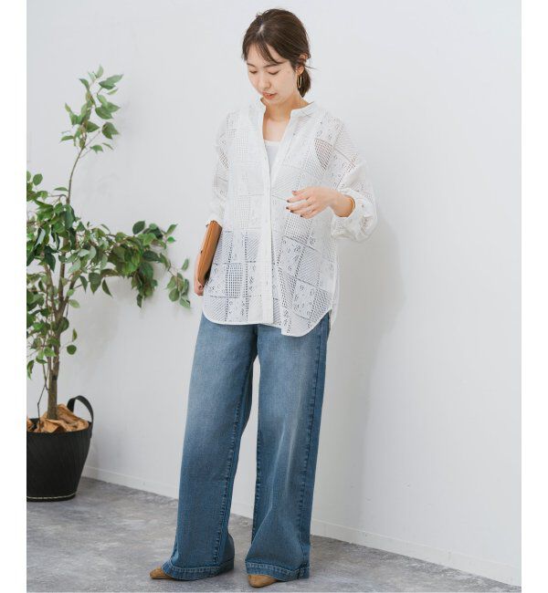 Spick and Span「《追加3》PEレースシャツ」|シャツ・ブラウス|