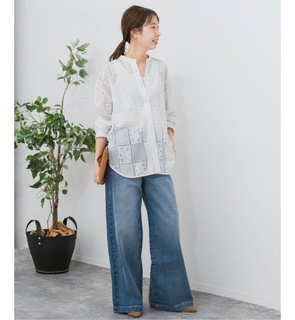 Spick and Span「《追加3》PEレースシャツ」|シャツ・ブラウス|