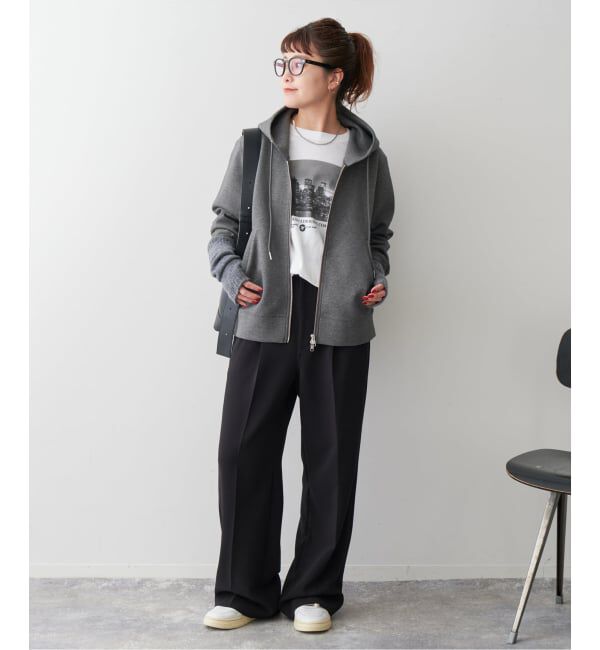 Spick and Span「《新色有り / 追加》ストレッチジップフードパーカー」|パーカー|