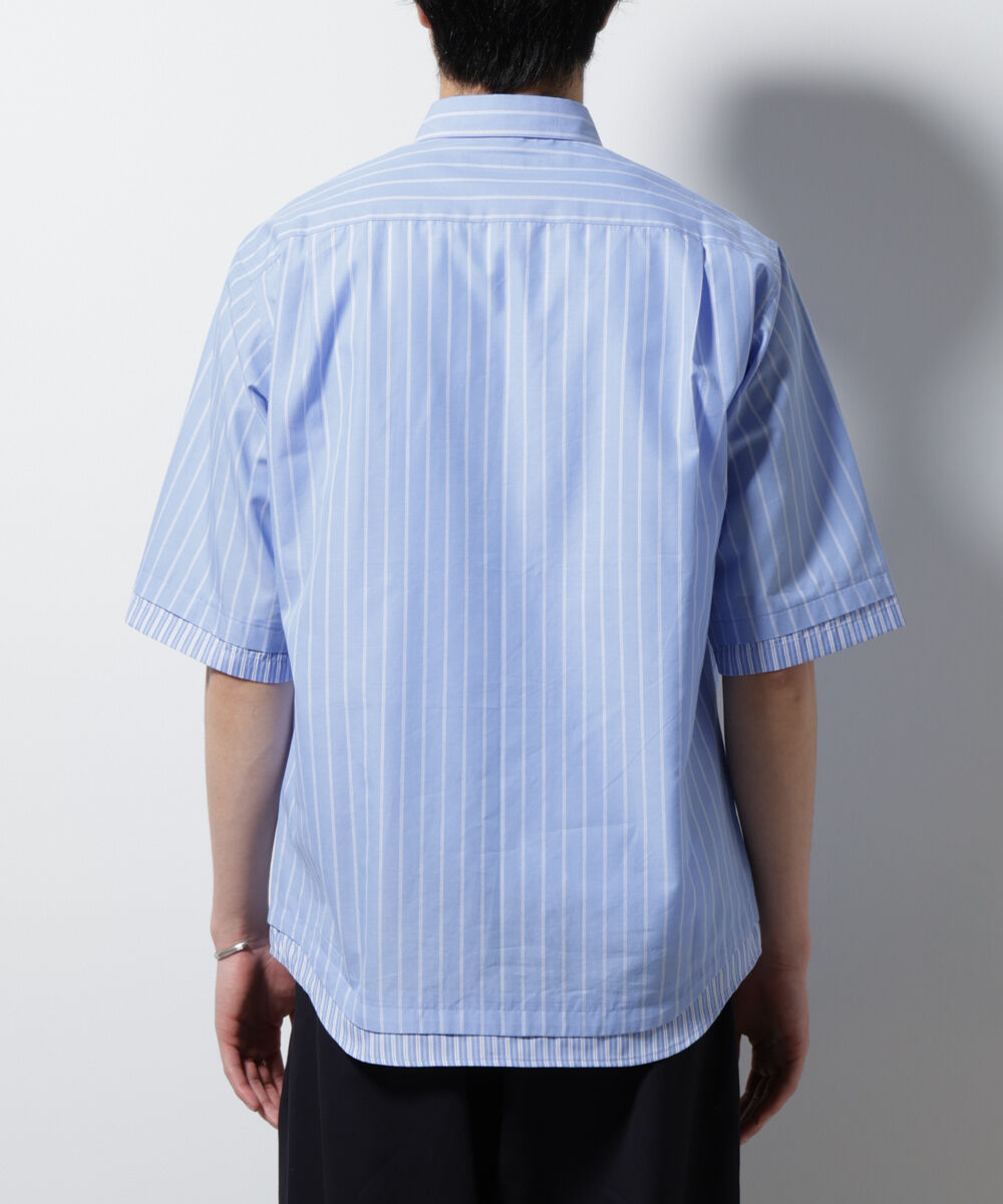 nano･universe「クレイジーストライプシャツ 半袖 １」|シャツ・ブラウス|