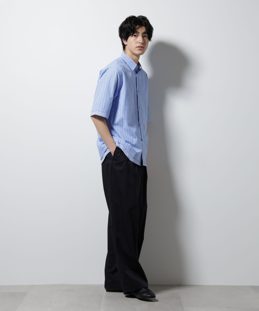 nano･universe「クレイジーストライプシャツ 半袖 １」|シャツ・ブラウス|