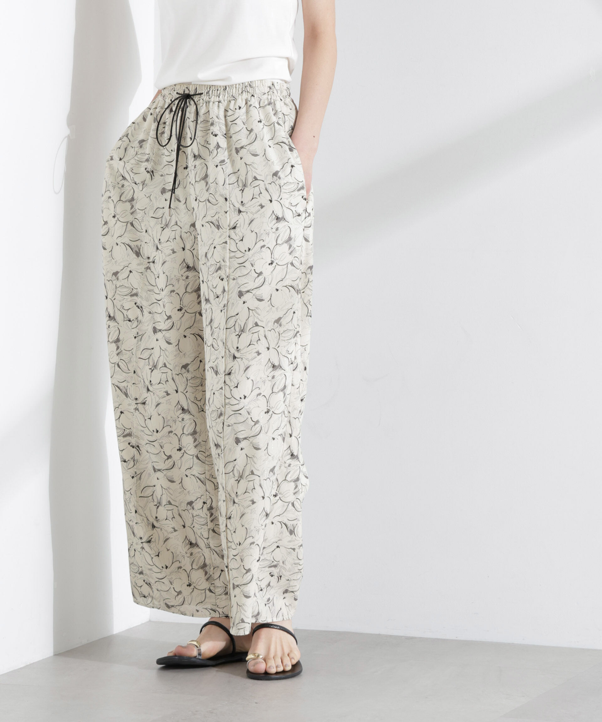  「ロンシャンオールドコレクション フラワーワイドパンツ」|その他|クリーム5