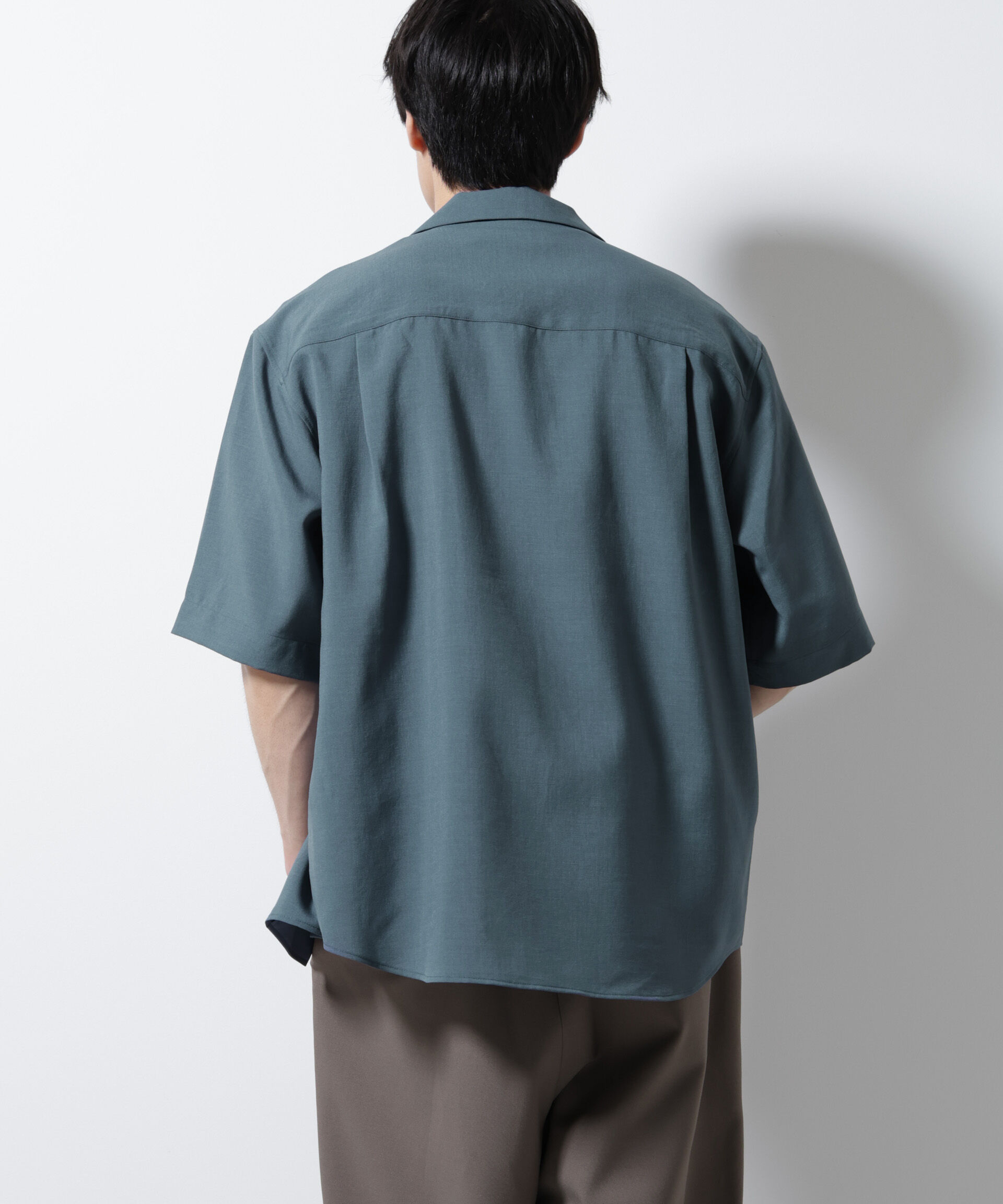 nano･universe「メランジドライオープンカラーシャツ（セットアップ可）」|シャツ・ブラウス|