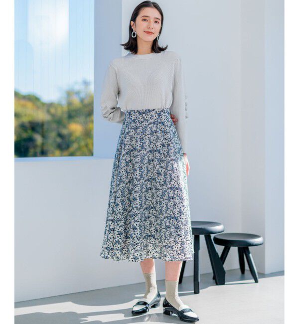 組曲「Elena フリルスリーブ ニットプルオーバー」|ニット・セーター|