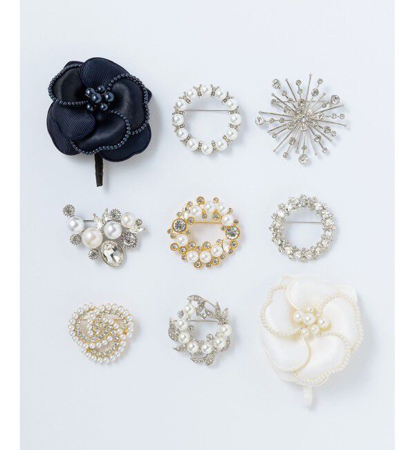 23区「【VERY3月号掲載】ビジュー サークル ブローチ」|ブローチ・コサージュ|