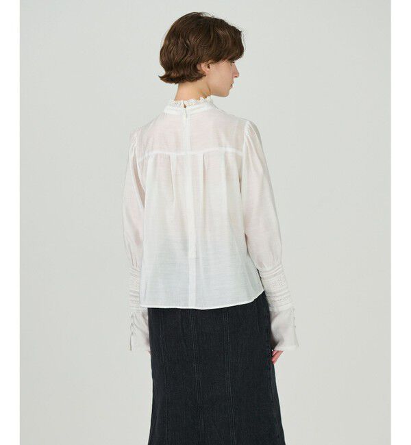 GRACE CONTINENTAL「レースコンビハイネックトップ」|シャツ・ブラウス|