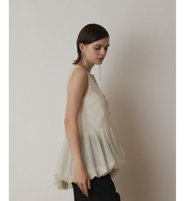 GRACE CONTINENTAL「バルーンチュールトップ」|シャツ・ブラウス|