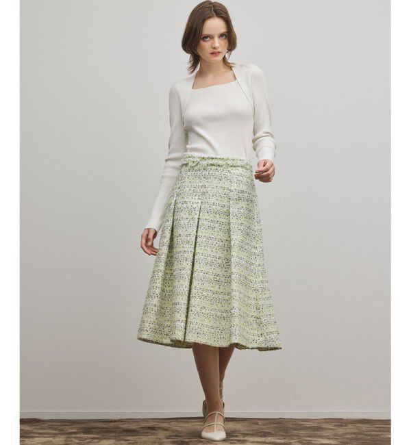 GRACE CONTINENTAL「ミックスツイードスカート」|スカート|