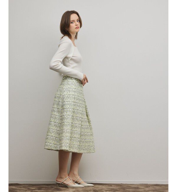 GRACE CONTINENTAL「ミックスツイードスカート」|スカート|