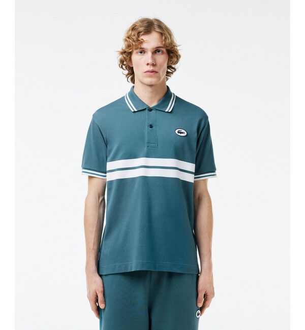 LACOSTE「フロッキープリントL.12.12ポロシャツ」|ポロシャツ|グリーン