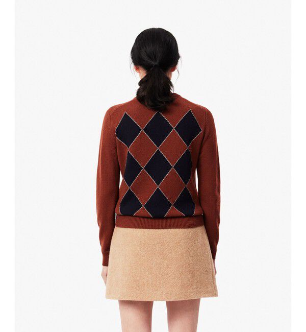 LACOSTE「配色ステッチアーガイルジャカードニットセーター」|ニット・セーター|