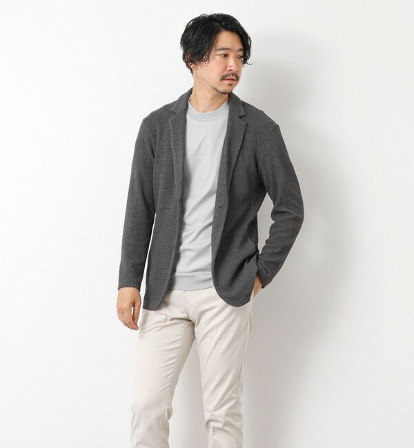 Stutostein「《ビジカジ対応》Relax Jogger Jersey ウォッシャブルテーラーCD」|カーディガン|