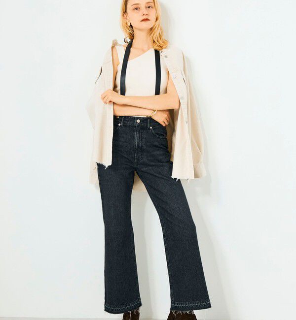 Rie Miller「【RM denim】ハイウエストソフトフレアデニム」|デニム|