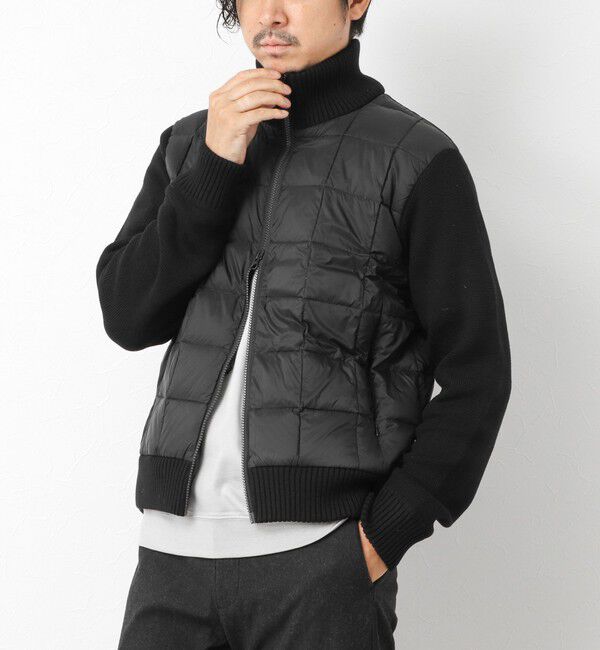 NOLLEY'S goodman「【TAION/タイオン】別注HI NECK DOWN JKT WITH SLEEVE KNIT 25AW」|ブルゾン・スタジャン|