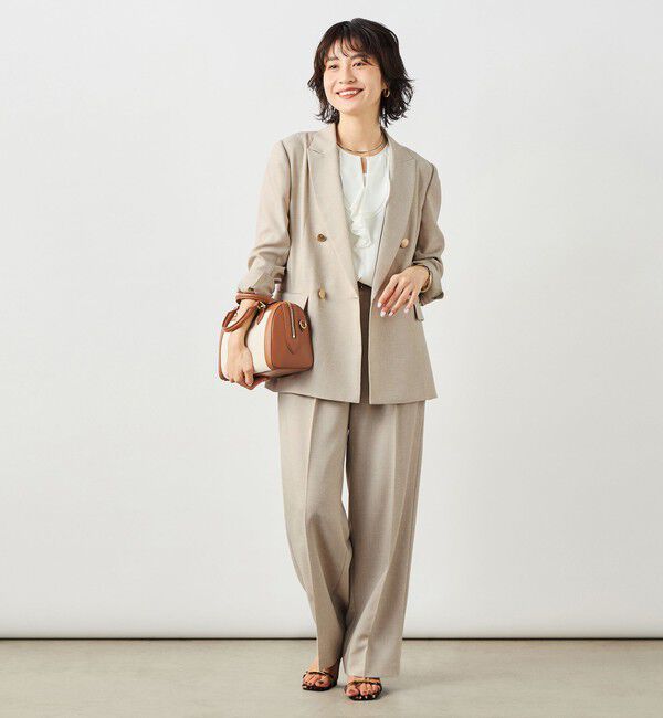 NOLLEY'S sophi「《セットアップ対応》ウォッシャブルスラブオックスダブルジャケット」|テーラードジャケット|