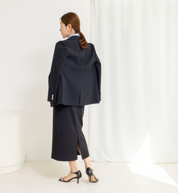 NOLLEY'S「ウォッシャブルニットジョーゼットタイトスカート」|タイト|