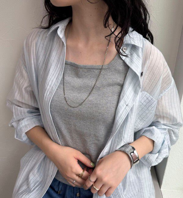 fredy emue「ラメニットタンクトップ」|タンクトップ|グレー