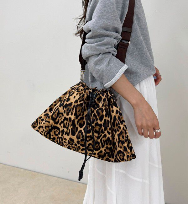 fredy emue「ジャガードショルダードロスト巾着バッグ」|ショルダー・メッセンジャー|